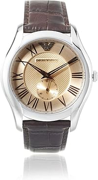 Emporio Armani For Men Light Brown Dial Leather Band Watch AR1704