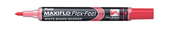 Pentel Maxiflo Flex-Feel White Board Marker 1 Piece, Red