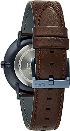 Hugo Boss Men's Guide Quartz Watch with Analog Display and Leather Strap 1530008