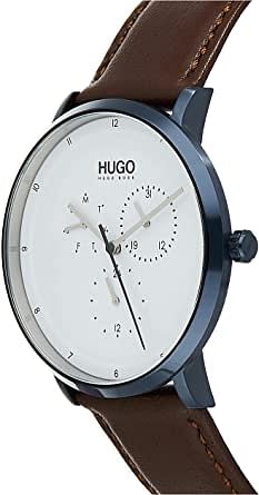 Hugo Boss Men's Guide Quartz Watch with Analog Display and Leather Strap 1530008