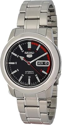 Seiko 5 Men's Black Dial Automatic Stainless Steel Watch SNKK31J1