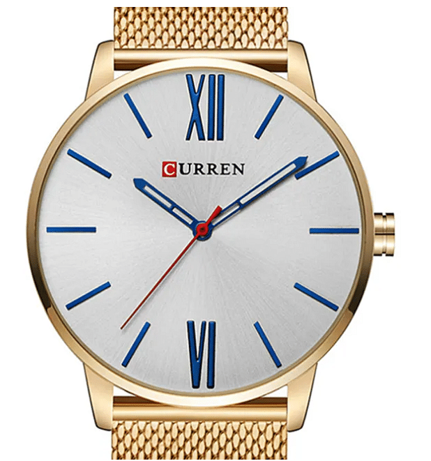 Curren Men's Water Resistant Analog Watch 8238 - 44 mm - Gold