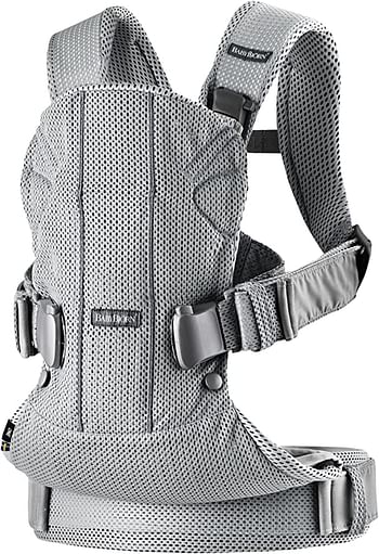BabyBjorn Baby Carrier One Air , Piece of 1, silver 3D Mesh