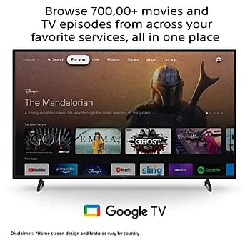 Sony Bravia 126 cm (50 inches) 4K Ultra HD Smart LED Google TV KD-50X75K (Black) (2022 Model) | with alexa compatibility