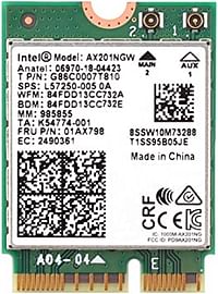 بطاقة MQUPIN Intel Dual Band Wireless AX201NGW 2.4GB 802.11ax Wireless Intel AX201 WiFi Card 5.0 لنظام التشغيل Windows 10 ، 64 بت ، نظام Google Chrome OS ، Linux (5.2 Kernel System مجتمع) (AX201NGW)