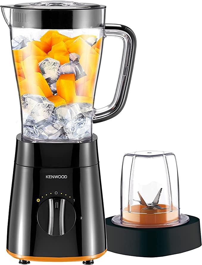 Kenwood Blender 500W Smoothie Blender/Smoothie Maker 1.5L With Multi Mill (Grinder/Chopper), Ice Crush Function Blp15.150Bk - Black