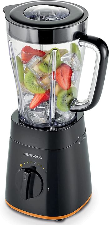 Kenwood Blender 500W Smoothie Blender/Smoothie Maker 1.5L With Multi Mill (Grinder/Chopper), Ice Crush Function Blp15.150Bk - Black