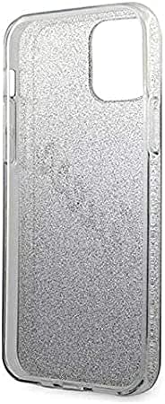Guess PC/TPU Script Glitter Hard Case for iPhone 12 Mini (5.4") - Gradient Black