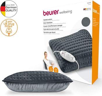 Beurer HK48 Cosy Heated Cushion Extra soft reversible cover, Grey