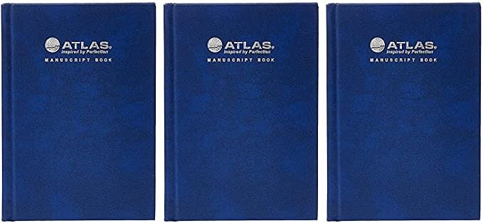 Atlas Manuscript Bk A6 70Gsm 2Qr, Blue, As-Mba627111, Manuscript Book/Blue