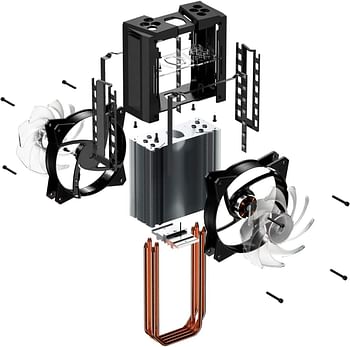 Cooler Master Wraith Ripper CPU Cooling System - ARGB Dual Tower Heatsink, 7 Heat Pipes for Full AMD Ryzen Threadripper Coverage