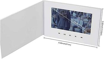 LUGULAKE 7" Video Card LCD Digital Screen Greeting Card Video Photo Frame For Christmas, Anniversary