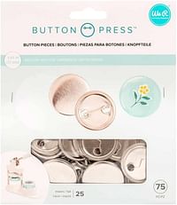 AMERICAN CRAFTS/WE R MEMORY Button Press 25 boutons 37mm 661070 Medium (37mm) one Size