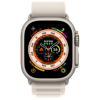 Apple Watch Ultra ، 49 ملم ، GPS + Cellular - حافظة من التيتانيوم مع حلقة Starlight Alpine