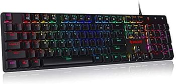 Redragon K589 Shrapnel Mechanical Keyboard Red Switch 104 Keys Black