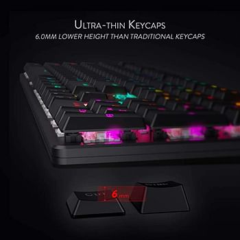 Redragon K589 Shrapnel Mechanical Keyboard Red Switch 104 Keys Black