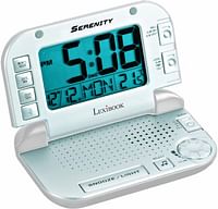 Lexibook Serenity Voyage, Programming Function, Headphones Jack, Alarm And Snooze Buttons, Battery, White/Silver, Rl930