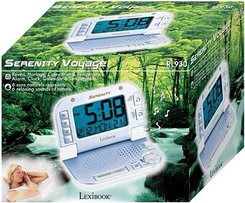 Lexibook Serenity Voyage, Programming Function, Headphones Jack, Alarm And Snooze Buttons, Battery, White/Silver, Rl930