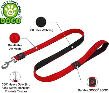 Doco® Jelly Bean Leash 6Ft (Dca1160) Sizes - XS, Color - Safety Orange