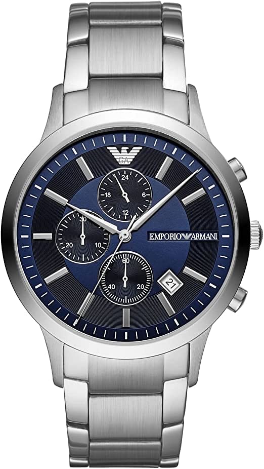 Emporio Armani Men's Quartz Watch, Chonograph Display and Stainless Steel Strap AR11164 /Silver/One Size