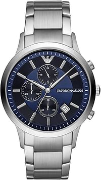 Emporio Armani Men's Quartz Watch, Chonograph Display and Stainless Steel Strap AR11164 /Silver/One Size
