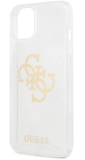 Guess TPU Full Glitter Cases 4G Logo For iPhone 13 Mini (5.4") - Transparent