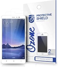 O Ozone Xiaomi Red Mi Note 3 Crystal Clear HD Screen Protector Scratch Guard (Pack of 2)