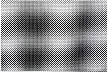 Amalfi Basketweave Black And White Vinyl Woven Placemat - Pincheck - Heat Resistant, Stain Resistant - 16" X 12" - 6Ct Box - Restaurantware