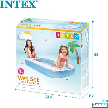 Intex Inflatable Pool 166 x 100 x 28 cm [57403], Multi Color