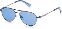 Diesel Unisex Sunglasses DL029192X50 - Blue/Blue Mirror Metal