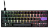 Ducky One 2 Mini Rgb Led Black 60% Pbt Mechanical Keyboard (Cherry Blue) Pc, Dkon2061St-Cuspdazt1