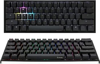 Ducky One 2 Mini Rgb Led Black 60% Pbt Mechanical Keyboard (Cherry Blue) Pc, Dkon2061St-Cuspdazt1