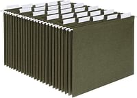 مجلدات ملفات معلقة من بندافلكس، حجم الرسائل، اخضر قياسي، 1/5 قطع قابلة للتعديل، 25 لكل صندوق (81602)، اخضر قياسي - 1/5 عروات