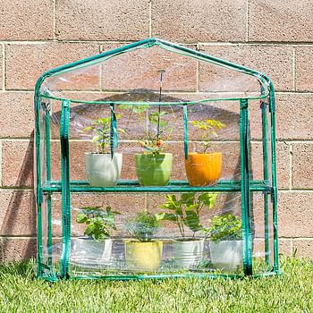 Educational Insights GreenThumb Greenhouse With Vinyl Cover, Perfect For Classroom, Home, and Herb Gardens- Indoor/Outdoor Gardening