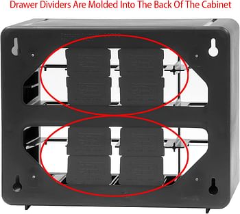 Akro-Mils 10116, 16 Drawer Plastic Parts Storage Hardware and Craft Cabinet, 10-1/2-Inch W x 6-1/2-Inch D x 8-1/2-Inch H, Black