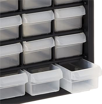 Akro-Mils 10116, 16 Drawer Plastic Parts Storage Hardware and Craft Cabinet, 10-1/2-Inch W x 6-1/2-Inch D x 8-1/2-Inch H, Black