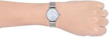 Emporio Armani Woman's Watch - Mother of Pearl MOP dial Silver/Mesh Bracelet One size Bracelet