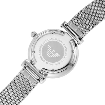 Emporio Armani Woman's Watch - Mother of Pearl MOP dial Silver/Mesh Bracelet One size Bracelet