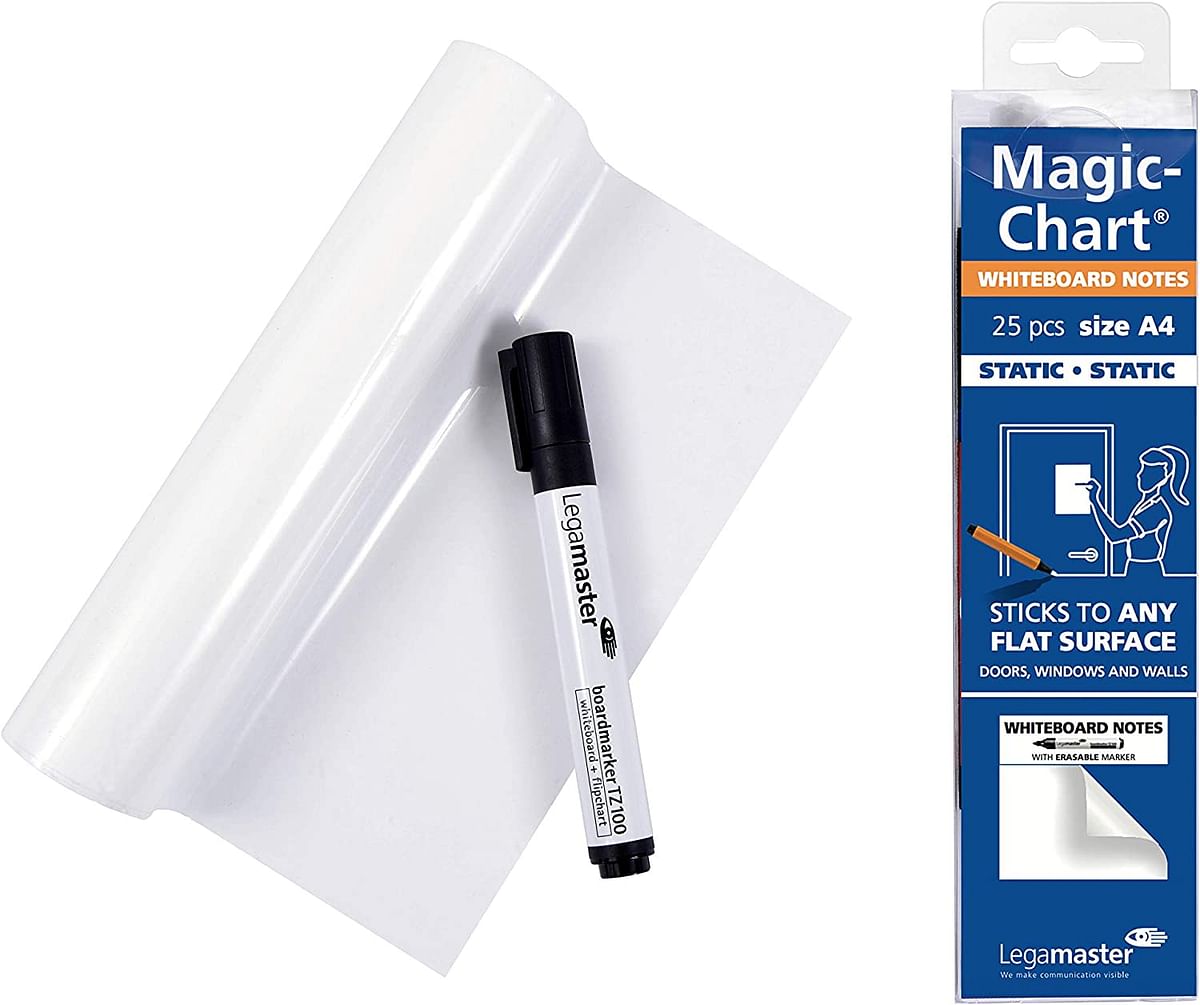 Legamaster Magic-Chart Whiteboard Foil A4 Size, 25pcs per pack, Ref: 7-159100-A4