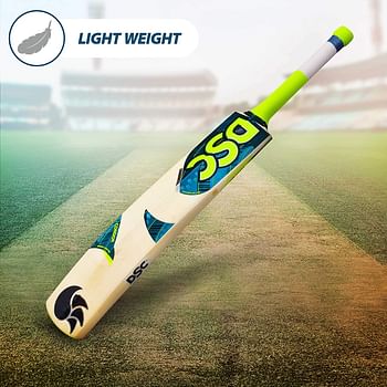 Dsc Condor Scud Kashmir Willow Cricket Bat For Leather Ball | Size-6 | Light Weight | Ready To Play| Free Cover|