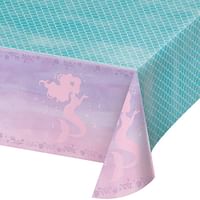 Mermaid Shine Plastic Table Cover 54inx102in