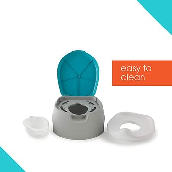 Summer 3-in-1 Train with Me Potty Seat Topper and Stepstool for Toddler Training and Beyond Easy to Empty and Clean Space Saving, Multicolor, 12.7x7.7x14.8"(Pack of 1)