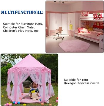 Mumoobear Rug Pad Mat Playhouse ​​Cushion ​For Kids Play Tent Hexagon Princess Castle