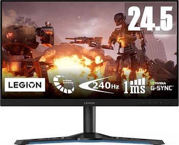 Lenovo Legion Y25 25 25 Inch Gaming Monitor, Ips, Fhd, 240Hz,1Ms, Nvidia G Sync, 1920 X 1080, Vesa, 3 Side Nearedgeless, 99% Srgb, Tüv Rheinland Eye Comfort 66Aagac6UK, Black, 24.5"