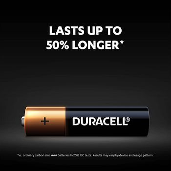 Duracell - AAA 1.5V Alkaline LR03 / MN2400 Batteries Long Lasting Power - Pack of 20 - 10 Years Shelf Life