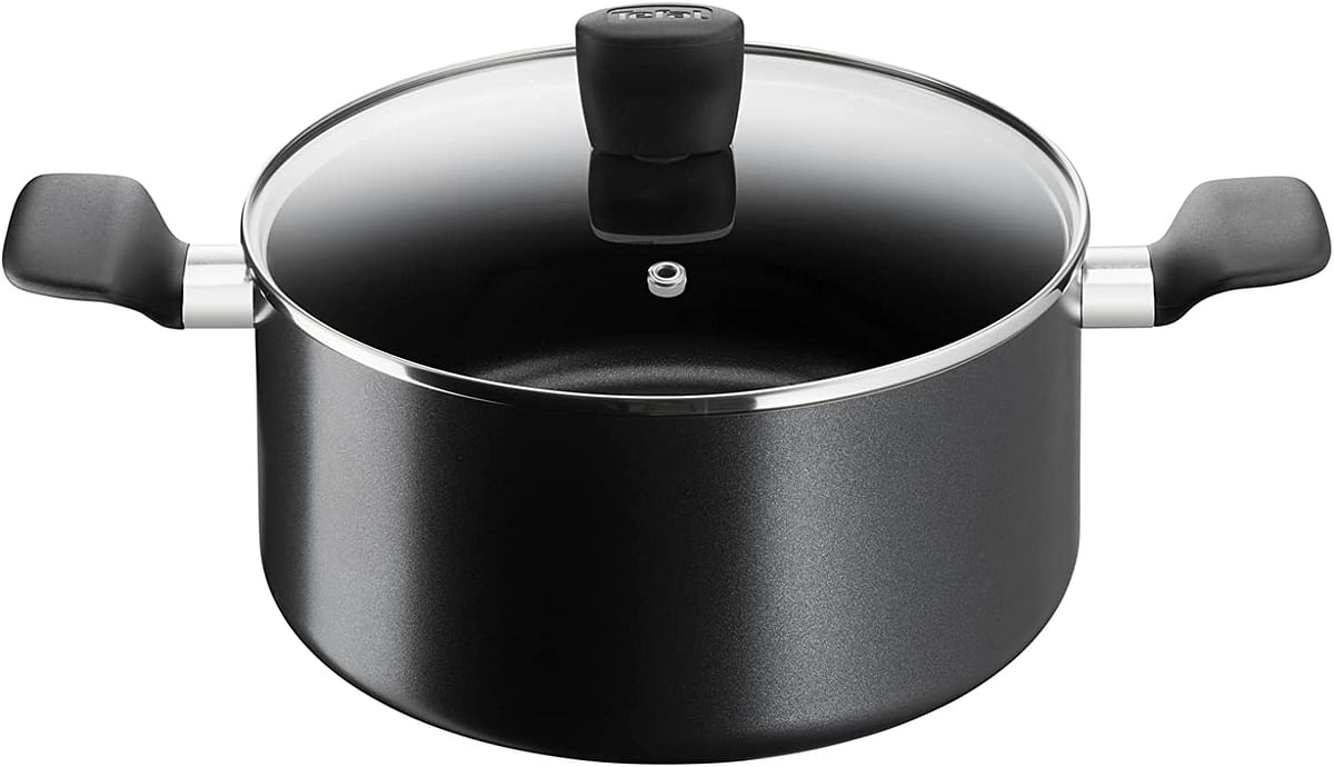 Tefal G6 Super Cook 24 Cm Stewpot With Lid, Nonstick, Black, Aluminium, B4594684