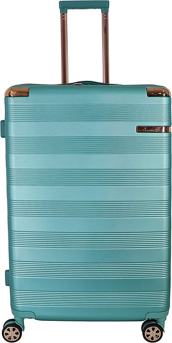 Senator Unisex Travel Luggage ABS Lightweight 4 Quiet 360° Double spinner Wheel Suitcase with Built-In TSA Type lock A5125 (Checked Luggage 32-Inch, Light Green)