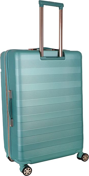 Senator Unisex Travel Luggage ABS Lightweight 4 Quiet 360° Double spinner Wheel Suitcase with Built-In TSA Type lock A5125 (Checked Luggage 32-Inch, Light Green)