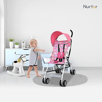 Nurtur Rex Convenience Buggy Stroller, – Lightweight Stroller with Compact Fold, Canopy, Shoulder Strap, 6 – 36 months, (Official Nurtur Product) Black/Green/White