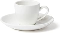 Porceletta Porcelain Espresso Cup and Saucer, 80 ml Capacity, Ivory